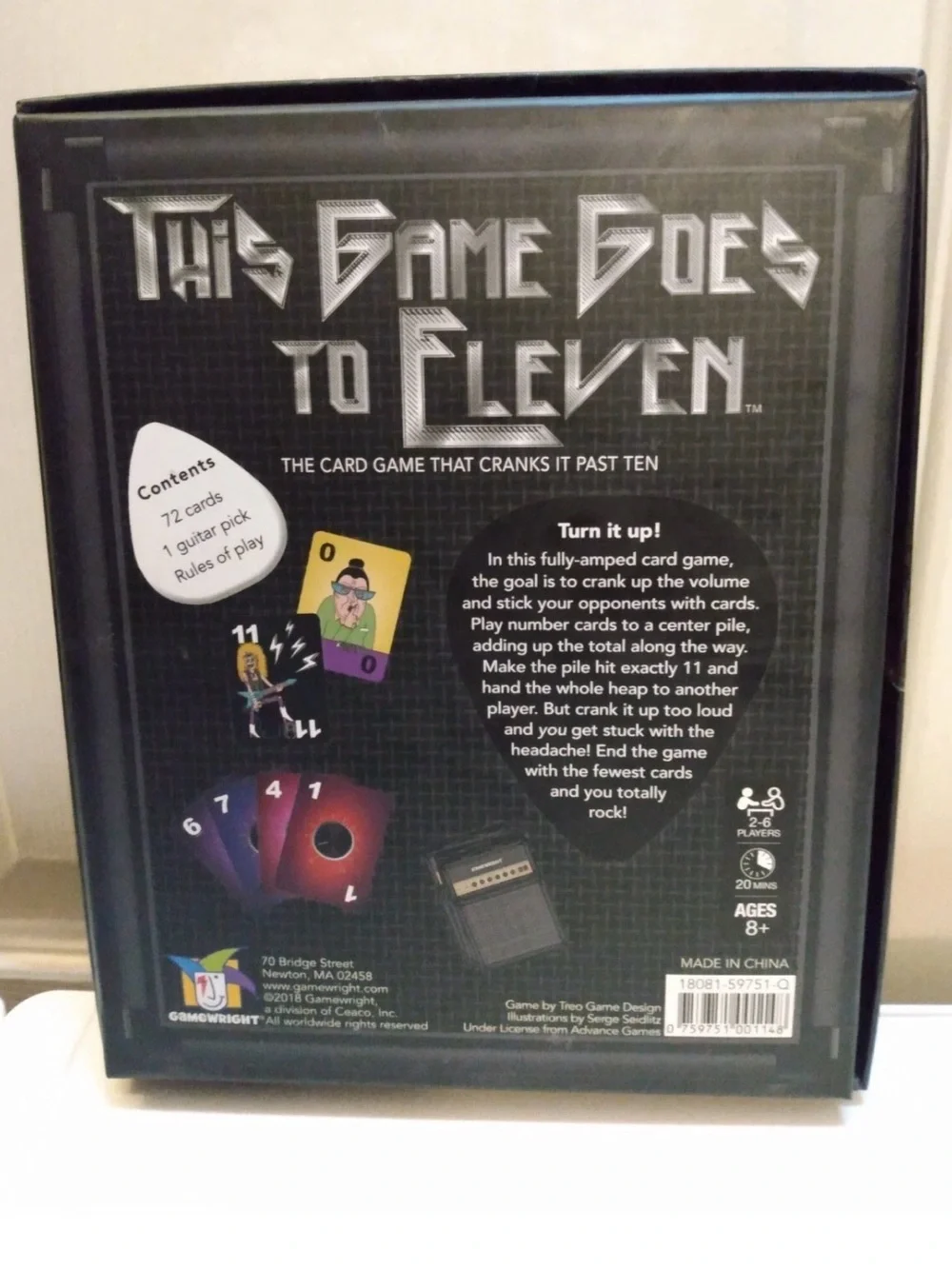 This Game Goes to Eleven Card Game - Gamewright - Black with Holographic Accents